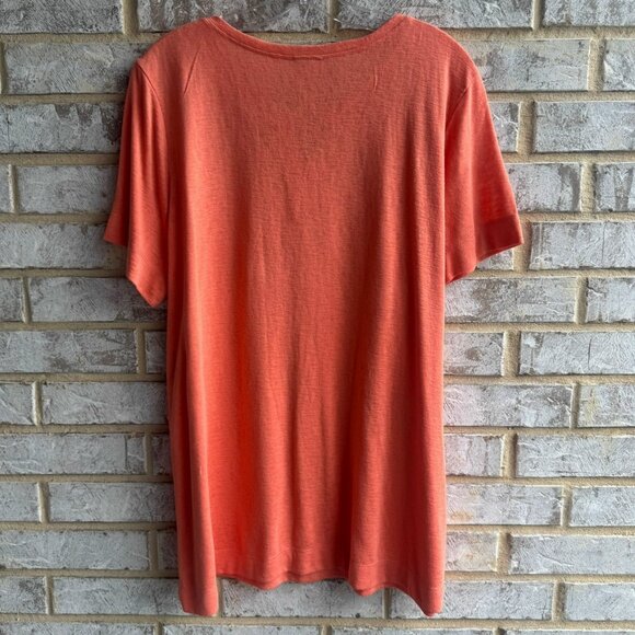 Chico's Weekends Short Sleeve Tie Neck Stretch Tee Shirt Women's Size 3 (XL) - Picture 2 of 8